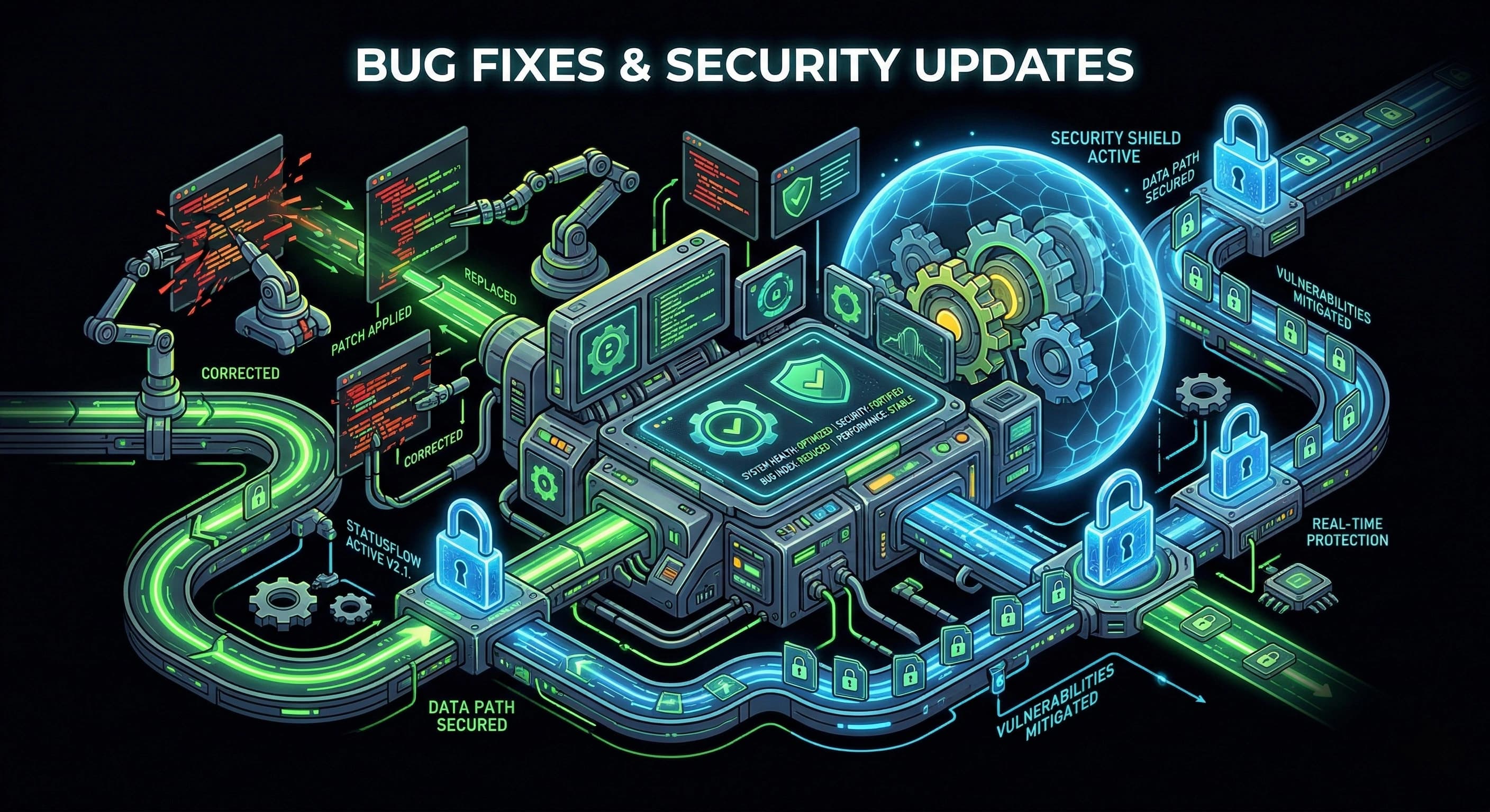 StatusFlow reliability and security improvements update